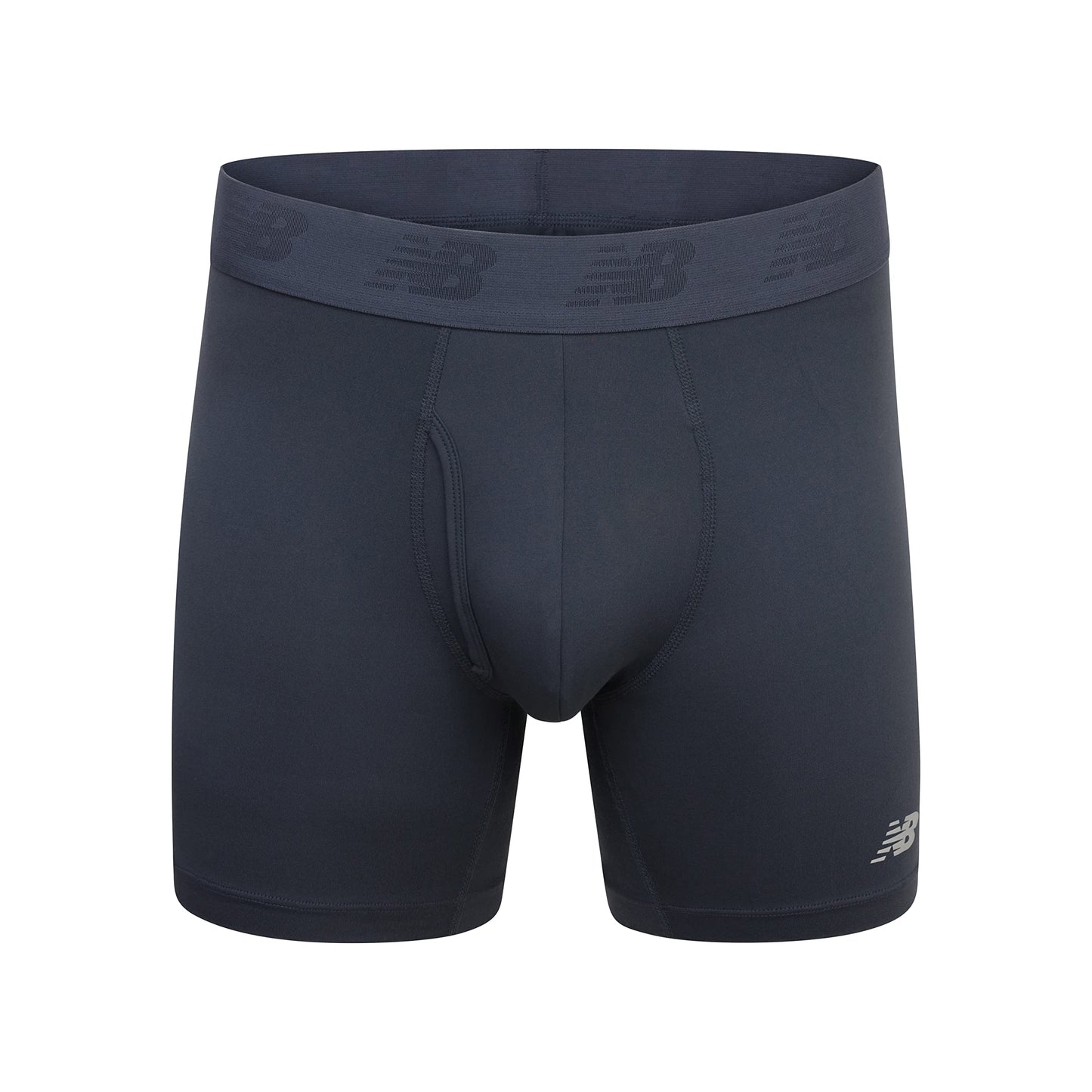 New Balance Men's Performance Boxer Briefs with Fly, Breathable Stretch Underwear, Moisture Wicking, Soft Waistband (3 Pack)