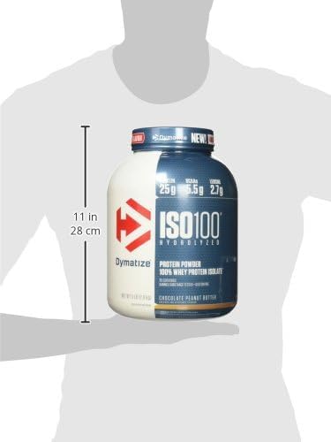 Dymatize ISO100 Protein Powder, 100% Whey Isolate, Cookies & Cream | 25g Protein, Hydrolyzed, Fast-Absorbing, Supports Muscle Health, 5.5g BCAAs, Gluten-Free, 20 Servings, 1.3 lb