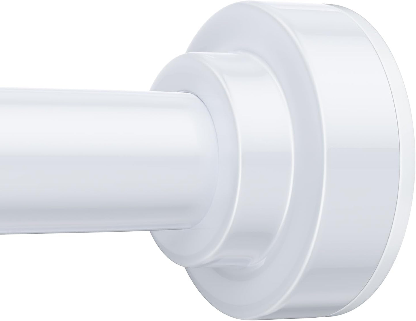 TEECK Shower Curtain Rod, 32-80 inch Adjustable Spring Tension Curtain Rod, Never Rust Anti-Slip Shower Curtain Rod for Bathroom, No Drilling, Never Collapse, Easy to Use, Silver