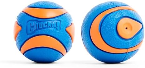 Chuckit! Ultra Ball Dog Toy, Durable Rubber, Medium 2.5-in, 2 Pack | Made from Durable Rubber with an Extra-Thick Core, This Bouncy Fetch Ball Floats in Water for Lasting Games of Fetch