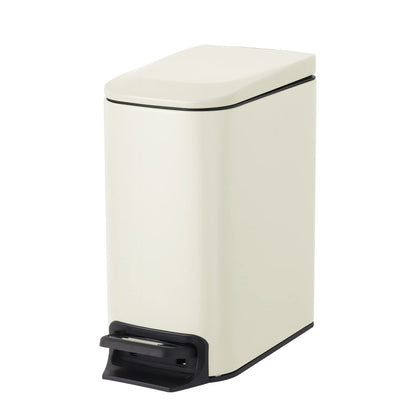 Cesun Small Bathroom Trash Can with Lid, 1.6 Gal, Soft Close, Sage Green | Step pedal soft close, Slim 5.9in fits narrow spaces, Stainless steel, Anti-fingerprint, Removable inner bucket, Odor seal