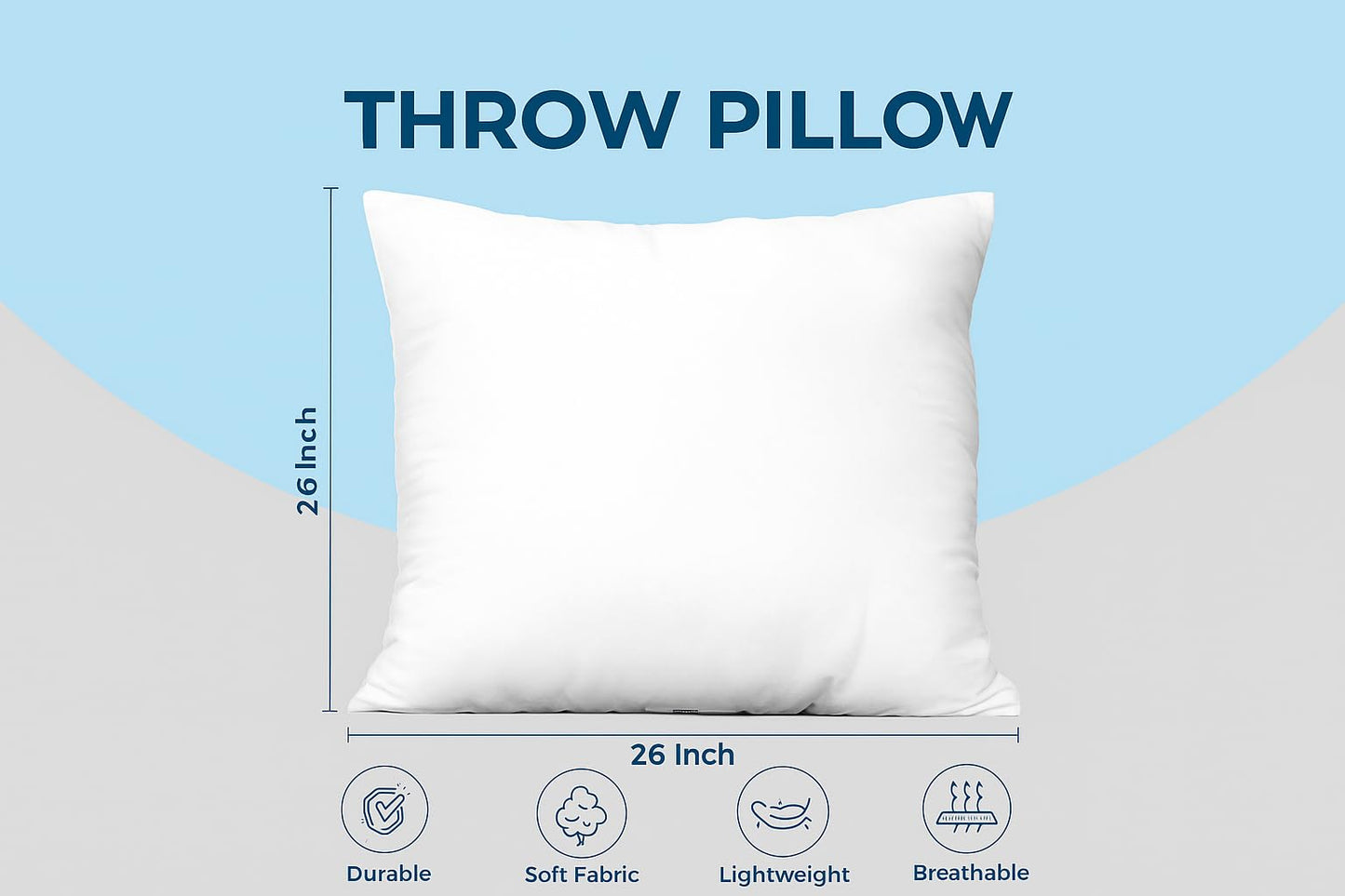 Utopia Bedding Throw Pillows, Decorative 18x18 Pillow Inserts, Set of 4 | Down alternative pillow insert with plush fluffy fill for beds sofas couches and chairs. Suitable for indoor outdoor use.