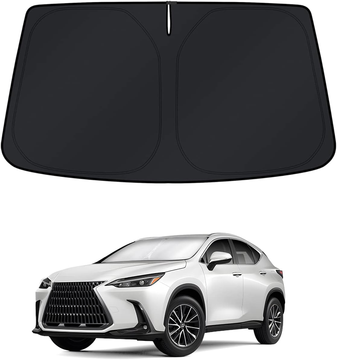KUST Windshield Sun Shade for Toyota Tacoma Accessories 2016-2025 2026 2Dr 4Dr Pickup Truck, Custom Fit Car Front Window Sunshade Sun Visor Protector Foldable Blocks UV Rays Keep Car Cooler