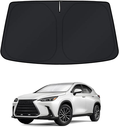 KUST Windshield Sun Shade for Toyota Tacoma Accessories 2016-2025 2026 2Dr 4Dr Pickup Truck, Custom Fit Car Front Window Sunshade Sun Visor Protector Foldable Blocks UV Rays Keep Car Cooler
