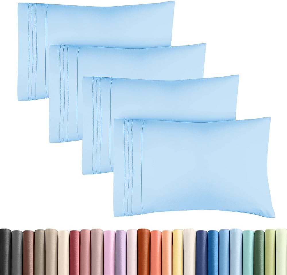 King Pillow Cases Set of 2 - Ultra Soft Cozy Pillowcase Covers - White | Hotel Quality, Comfortable Bedding for Women, Men, Kids & Teens, Machine Washable Pillow Protectors, 2 Piece Set, King Size