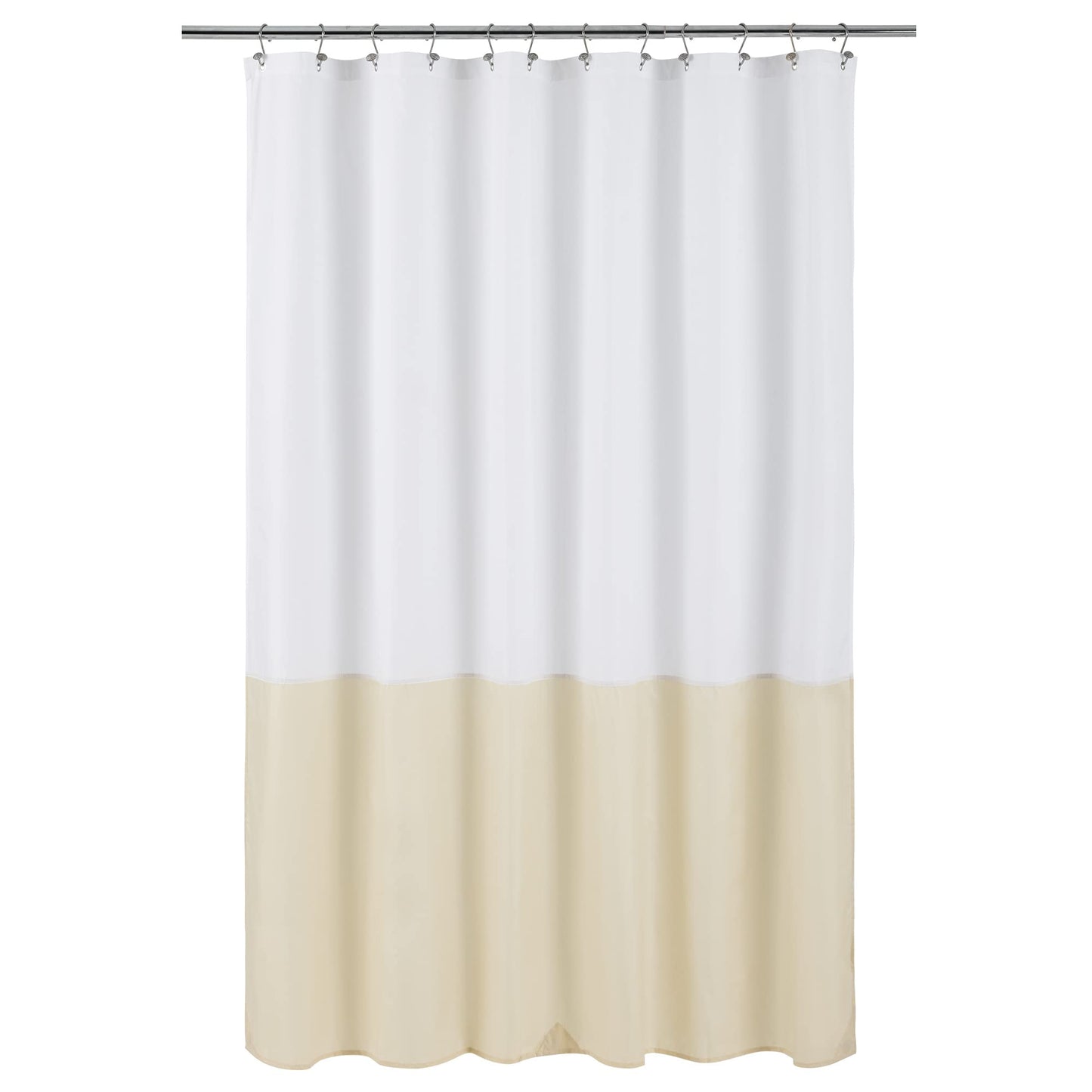 ALYVIA SPRING Waterproof Fabric Shower Curtain or Liner White, 72x72 | 3 Magnets, Soft Cloth & Hotel Quality, Machine Washable, Light-Weight, Standard Size