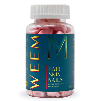 WEEM Hair Skin and Nails Gummies - Supports Healthy Hair - Vegan biotin Vitamins for Women & Men Supports Faster Hair Growth, Stronger Nails, Healthy Skin, Extra Strength (2)