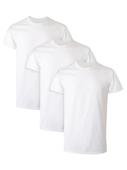 Hanes Men's Undershirt Packs, Stay-Tucked Soft Cotton Undershirts, Best Undershirts for Men, White/Black/Asstd Multipacks