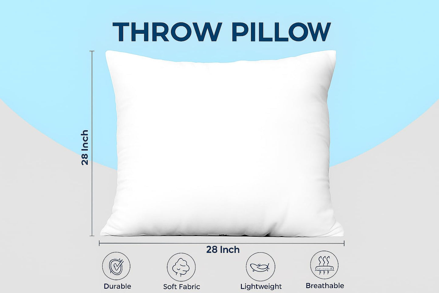 Utopia Bedding Throw Pillows, Decorative 18x18 Pillow Inserts, Set of 4 | Down alternative pillow insert with plush fluffy fill for beds sofas couches and chairs. Suitable for indoor outdoor use.