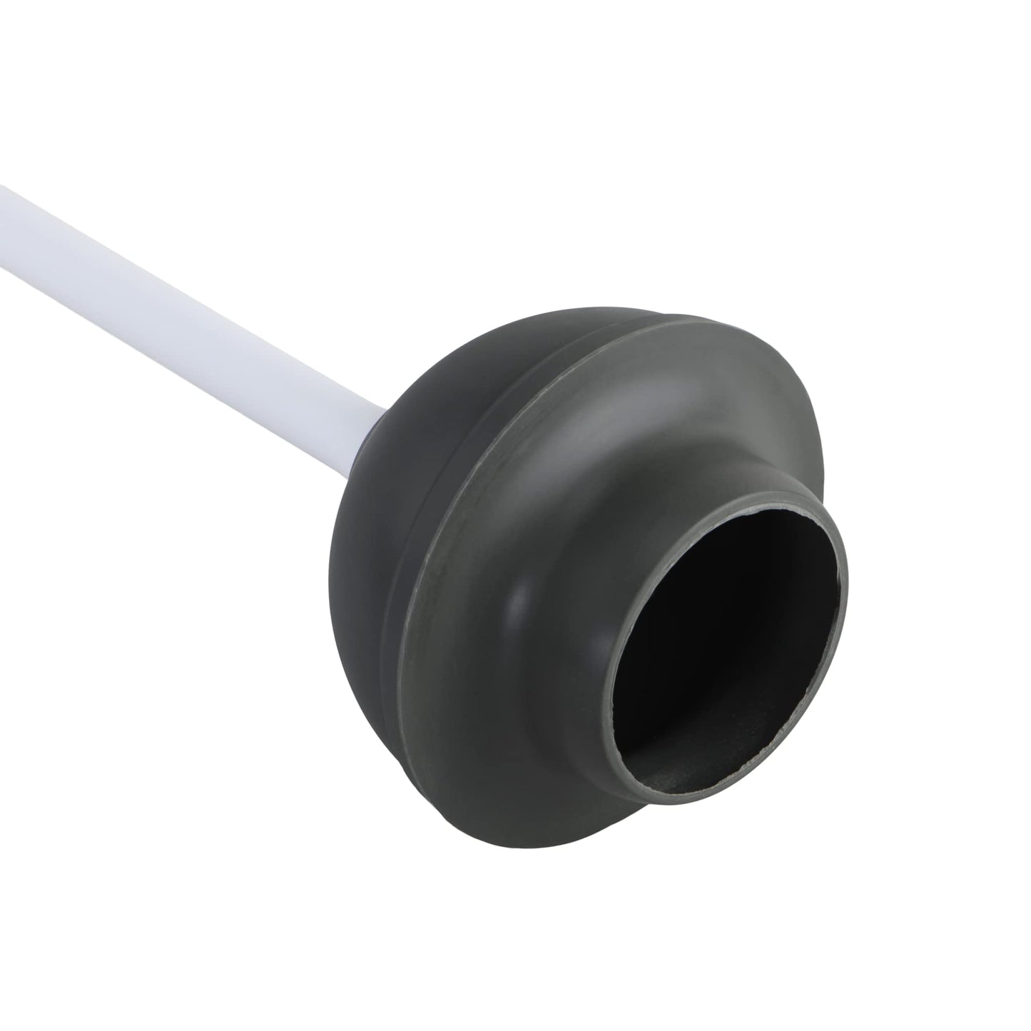 Clorox Toilet Plunger with Hideaway Holder Caddy Heavy-Duty Compact Design with Non-Skid Rubber Base for Bathroom Convenient Storage Toilet Unclogger, 6.5x19.5-Inch, White