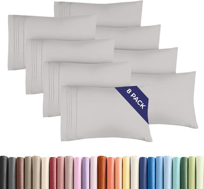 King Pillow Cases Set of 2 - Ultra Soft Cozy Pillowcase Covers - White | Hotel Quality, Comfortable Bedding for Women, Men, Kids & Teens, Machine Washable Pillow Protectors, 2 Piece Set, King Size