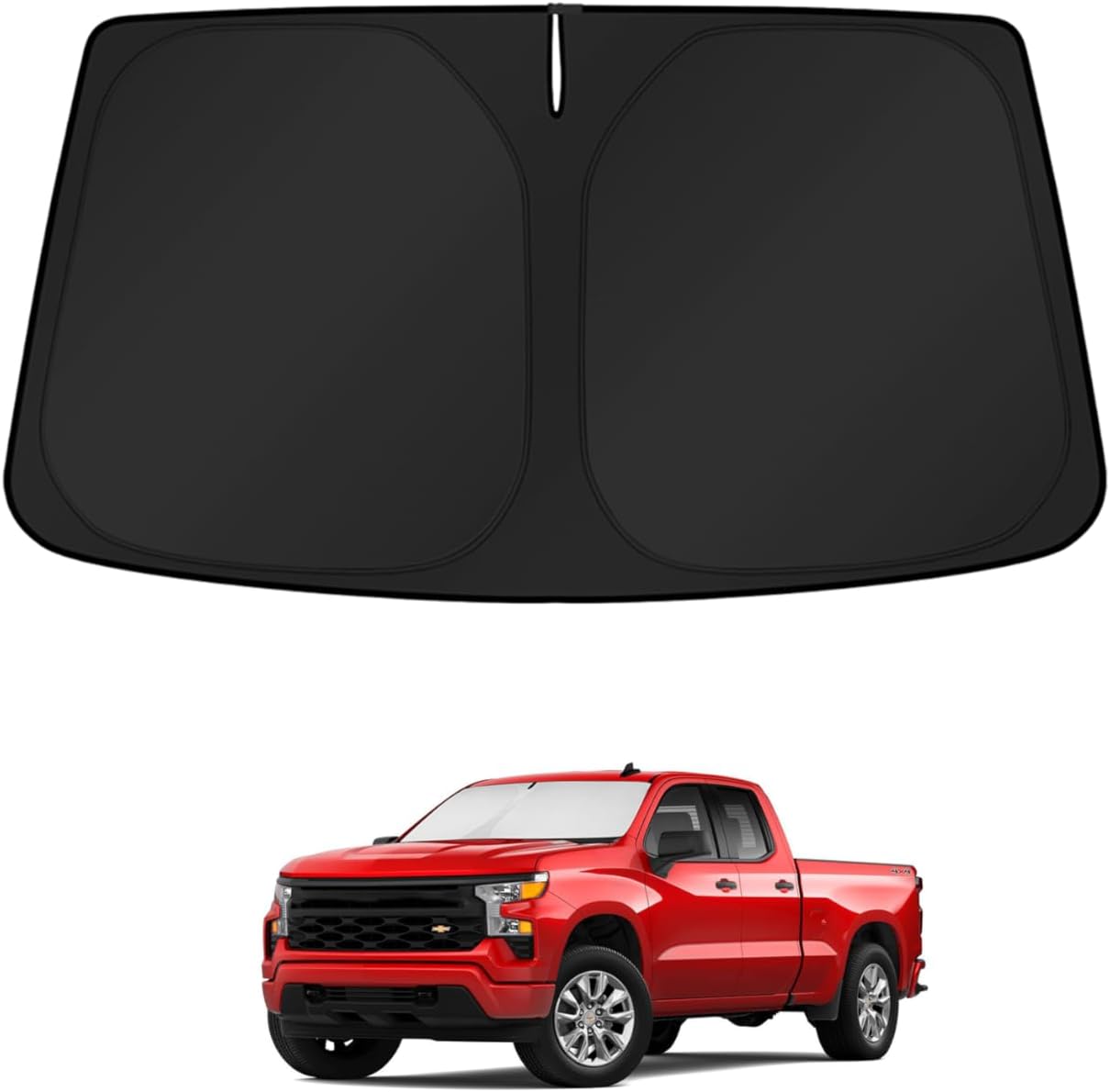KUST Windshield Sun Shade for Toyota Tacoma Accessories 2016-2025 2026 2Dr 4Dr Pickup Truck, Custom Fit Car Front Window Sunshade Sun Visor Protector Foldable Blocks UV Rays Keep Car Cooler