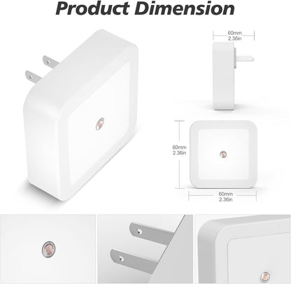 Sujeet Night Light, Night Lights Plug into Wall 8-Pack, Nightlight Plug in Night Light, Dusk to Dawn Night Lamp Led (Warm White)