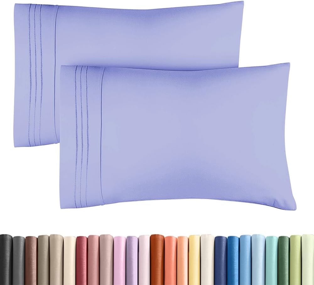 King Pillow Cases Set of 2 - Ultra Soft Cozy Pillowcase Covers - White | Hotel Quality, Comfortable Bedding for Women, Men, Kids & Teens, Machine Washable Pillow Protectors, 2 Piece Set, King Size
