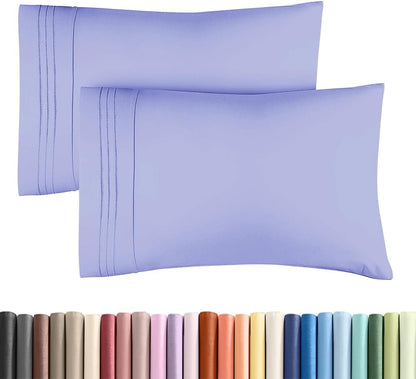 King Pillow Cases Set of 2 - Ultra Soft Cozy Pillowcase Covers - White | Hotel Quality, Comfortable Bedding for Women, Men, Kids & Teens, Machine Washable Pillow Protectors, 2 Piece Set, King Size