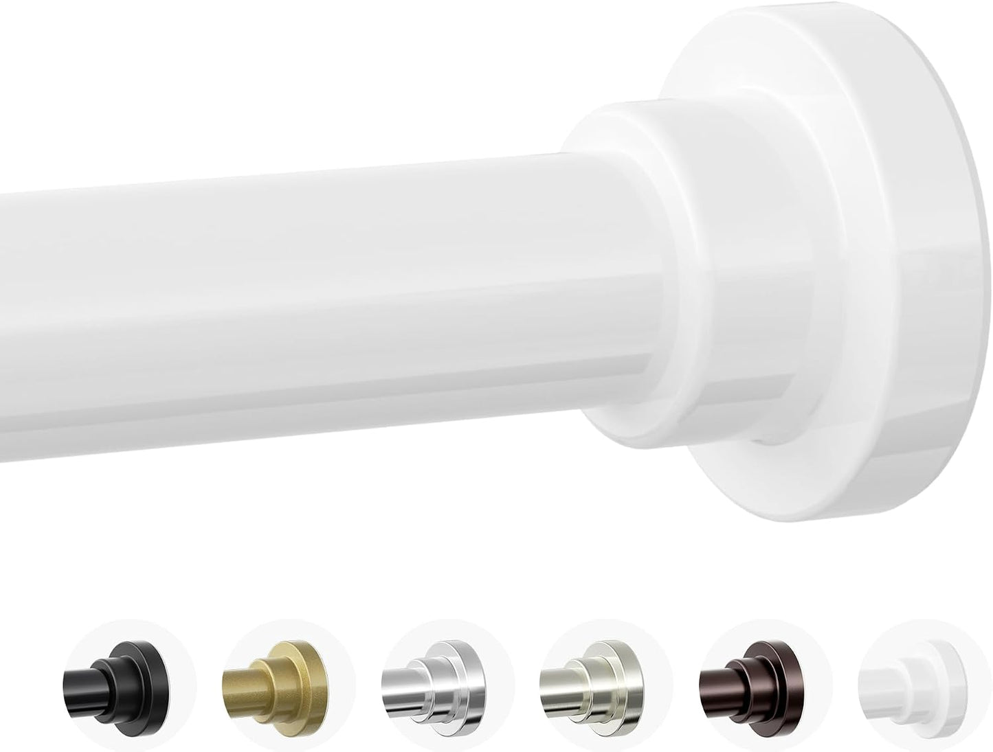 Mcrbeay Shower Curtain Rod, 1" Diameter Heavy Duty Tension Shower Rod | Adjustable 28-74 inch Non Slip No Drill Spring Tension Rod For Bathroom, Shower Stall, No Rust, Bronze