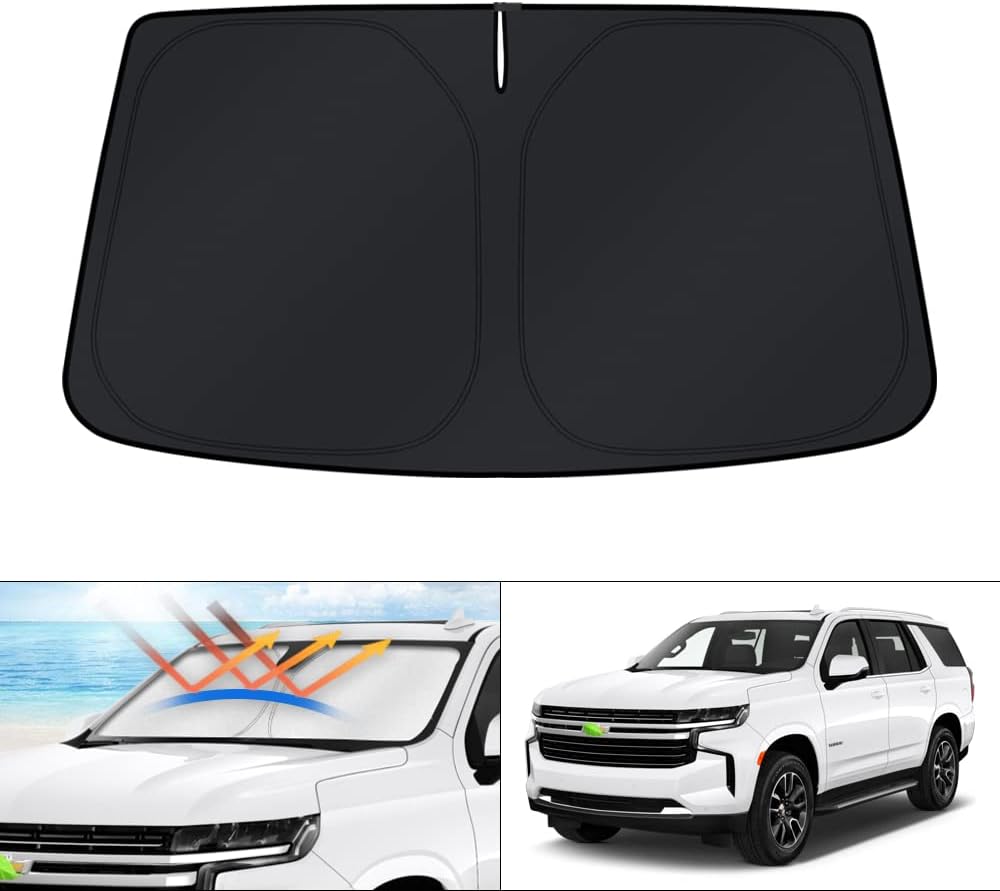 KUST Windshield Sun Shade for Toyota Tacoma Accessories 2016-2025 2026 2Dr 4Dr Pickup Truck, Custom Fit Car Front Window Sunshade Sun Visor Protector Foldable Blocks UV Rays Keep Car Cooler