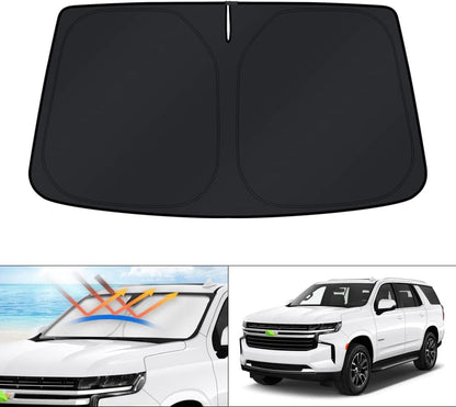 KUST Windshield Sun Shade for Toyota Tacoma Accessories 2016-2025 2026 2Dr 4Dr Pickup Truck, Custom Fit Car Front Window Sunshade Sun Visor Protector Foldable Blocks UV Rays Keep Car Cooler