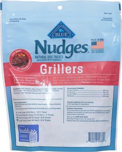 Blue Buffalo Nudges Homestyle Chicken Dog Treats, 16 oz | Real Chicken First, with Peas & Carrots, Made in the USA, No Corn, Wheat, or Soy