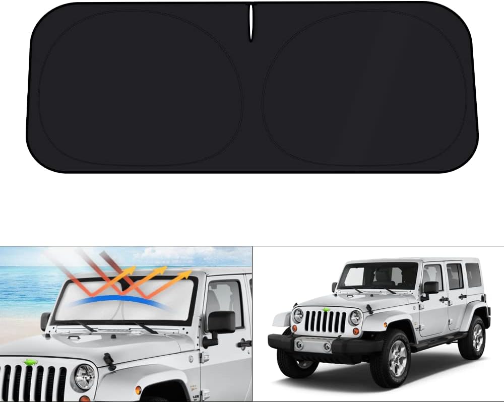KUST Windshield Sun Shade for Toyota Tacoma Accessories 2016-2025 2026 2Dr 4Dr Pickup Truck, Custom Fit Car Front Window Sunshade Sun Visor Protector Foldable Blocks UV Rays Keep Car Cooler