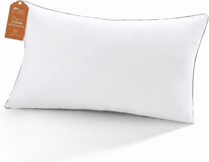 Sasttie Firm Pillows Queen Size Set of 2, Bed Pillows for Side, Back, and Stomach Sleepers - Oeko-Tex Certified Down Alternative Plump Filling - Hotel Quality and Machine Washable, 2 Pack