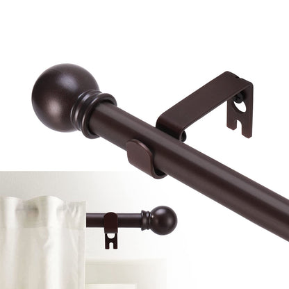 GXOACKJ Curtain Rods for windows 32-48 inch, 5/8 inch Decorative Curtain Rod Set, Matte Black Splicing Heavy Duty Metal Curtain Rod with Brackets