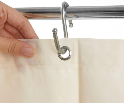 EHZNZIE White Shower Curtain Liner 72x72, PEVA Waterproof Bath Curtain, No Chemical Smell, 3 Weighted Magnets, Durable with Rustproof Metal Grommets
