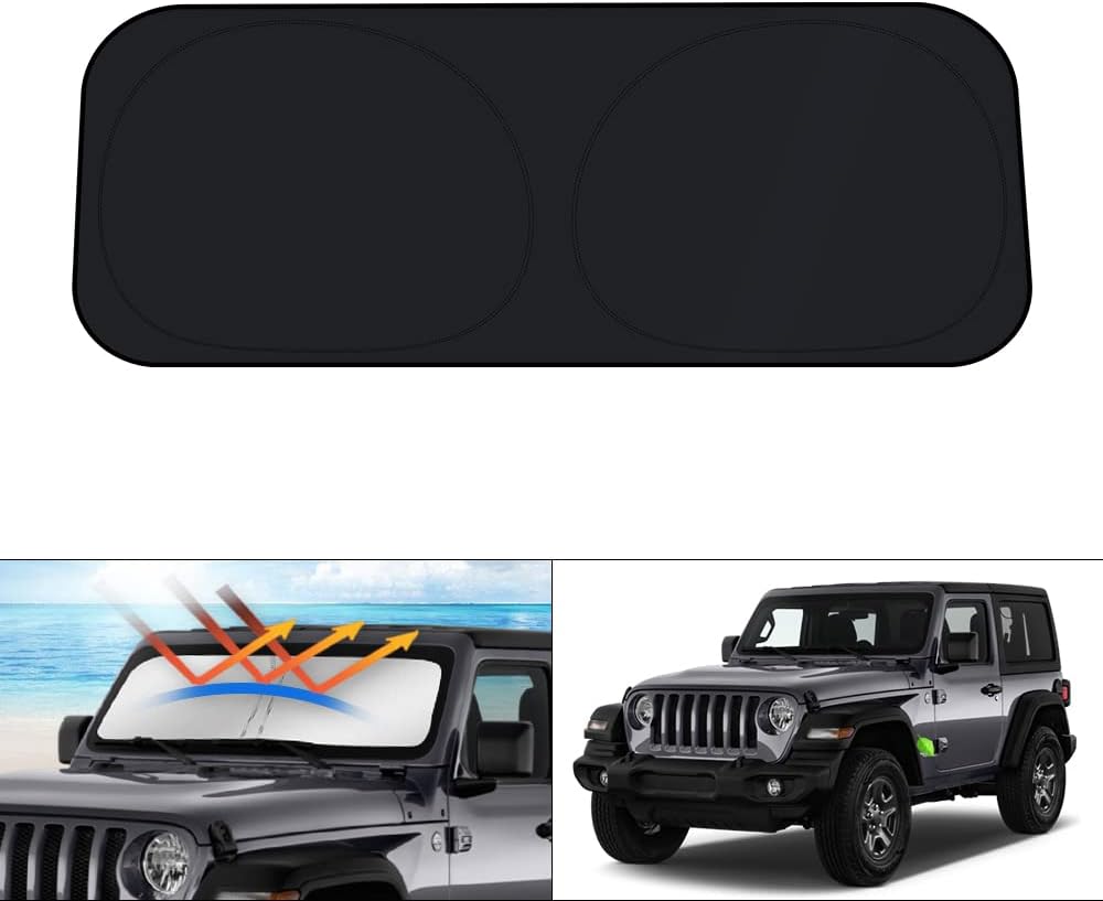 KUST Windshield Sun Shade for Toyota Tacoma Accessories 2016-2025 2026 2Dr 4Dr Pickup Truck, Custom Fit Car Front Window Sunshade Sun Visor Protector Foldable Blocks UV Rays Keep Car Cooler