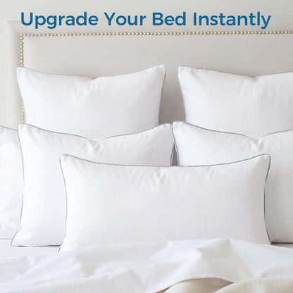 Sasttie Firm Pillows Queen Size Set of 2, Bed Pillows for Side, Back, and Stomach Sleepers - Oeko-Tex Certified Down Alternative Plump Filling - Hotel Quality and Machine Washable, 2 Pack
