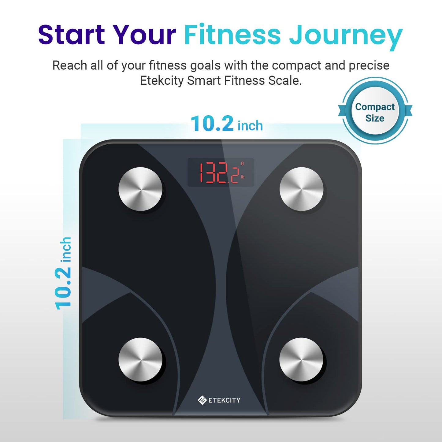Etekcity Smart Scale for Body Weight, Body Fat and BMI, FSA Eligible | HSA Eligible, Bathroom Scale with Muscle Mass, Accurate Bluetooth App Sync, LED Display and Tempered Glass