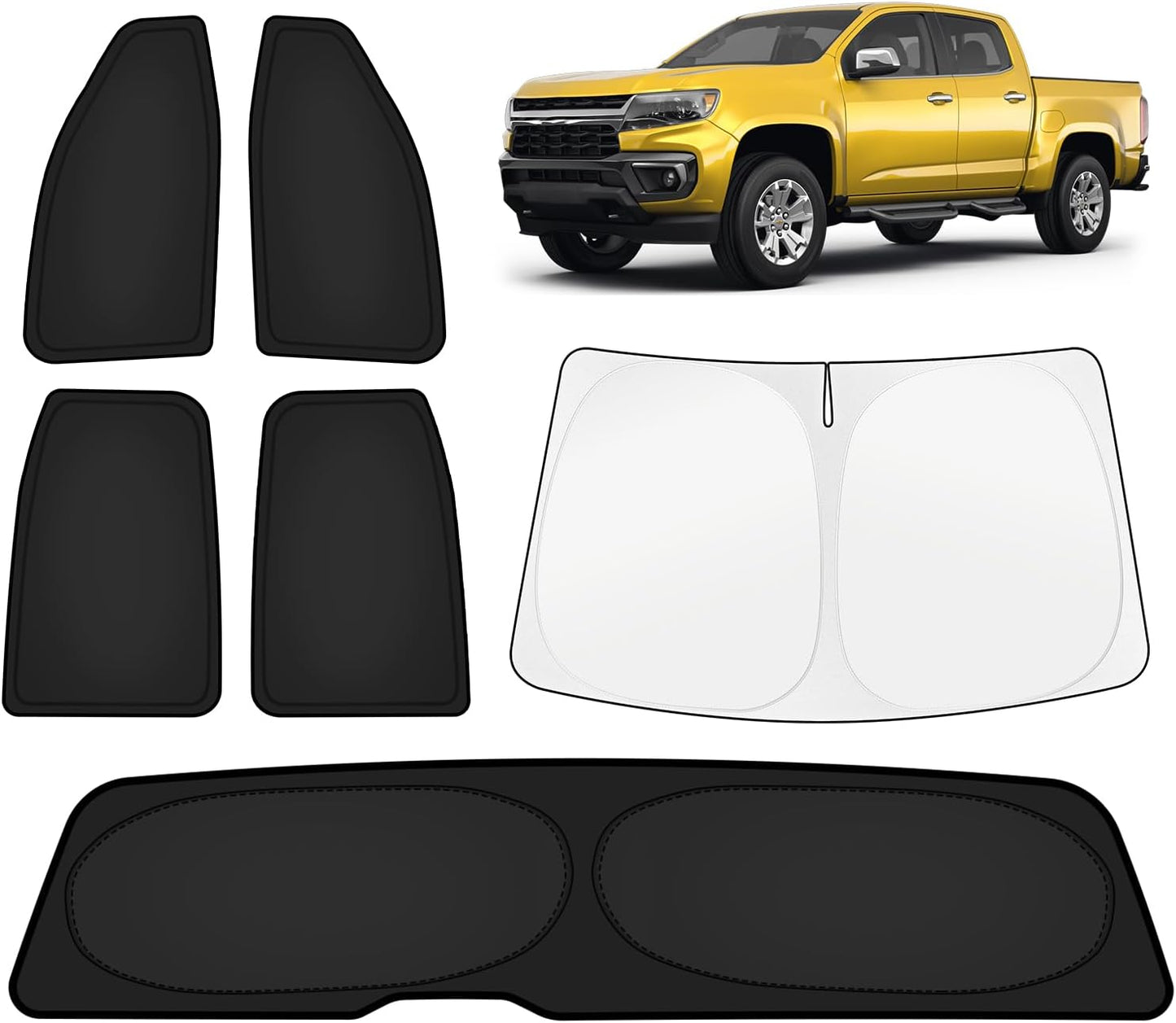 KUST Windshield Sun Shade for Toyota Tacoma Accessories 2016-2025 2026 2Dr 4Dr Pickup Truck, Custom Fit Car Front Window Sunshade Sun Visor Protector Foldable Blocks UV Rays Keep Car Cooler
