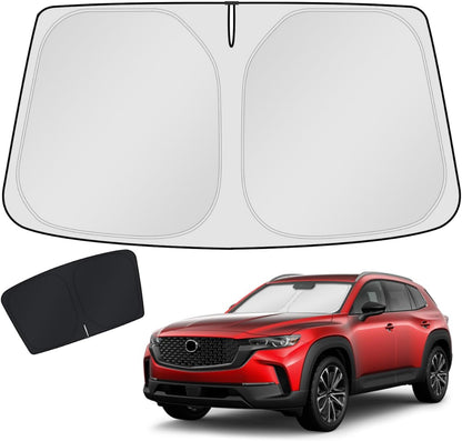 KUST Windshield Sun Shade for Toyota Tacoma Accessories 2016-2025 2026 2Dr 4Dr Pickup Truck, Custom Fit Car Front Window Sunshade Sun Visor Protector Foldable Blocks UV Rays Keep Car Cooler