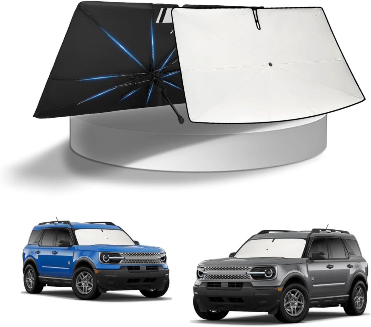 KUST Windshield Sun Shade for Toyota Tacoma Accessories 2016-2025 2026 2Dr 4Dr Pickup Truck, Custom Fit Car Front Window Sunshade Sun Visor Protector Foldable Blocks UV Rays Keep Car Cooler
