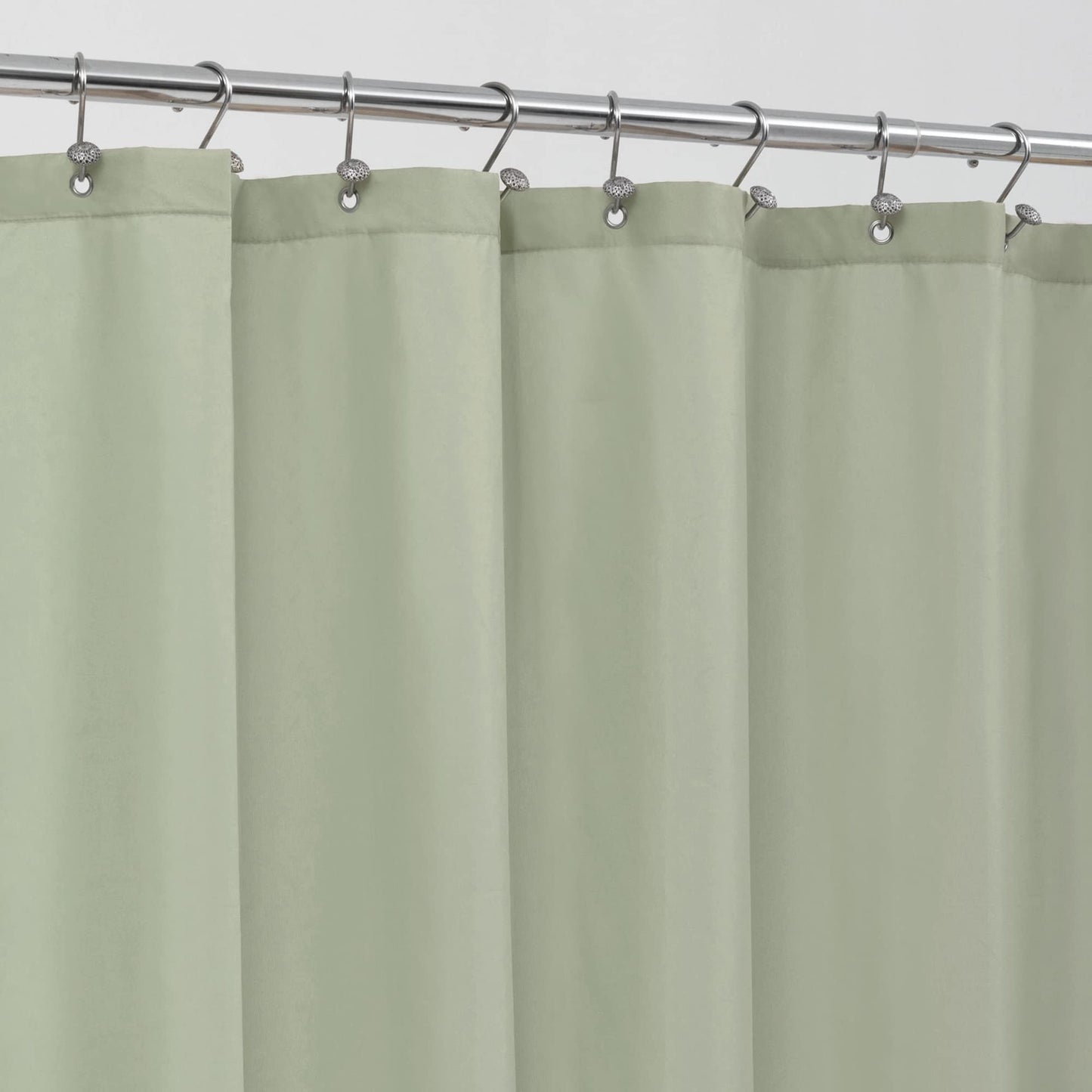 ALYVIA SPRING Waterproof Fabric Shower Curtain or Liner White, 72x72 | 3 Magnets, Soft Cloth & Hotel Quality, Machine Washable, Light-Weight, Standard Size