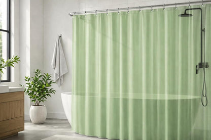 EHZNZIE White Shower Curtain Liner 72x72, PEVA Waterproof Bath Curtain, No Chemical Smell, 3 Weighted Magnets, Durable with Rustproof Metal Grommets