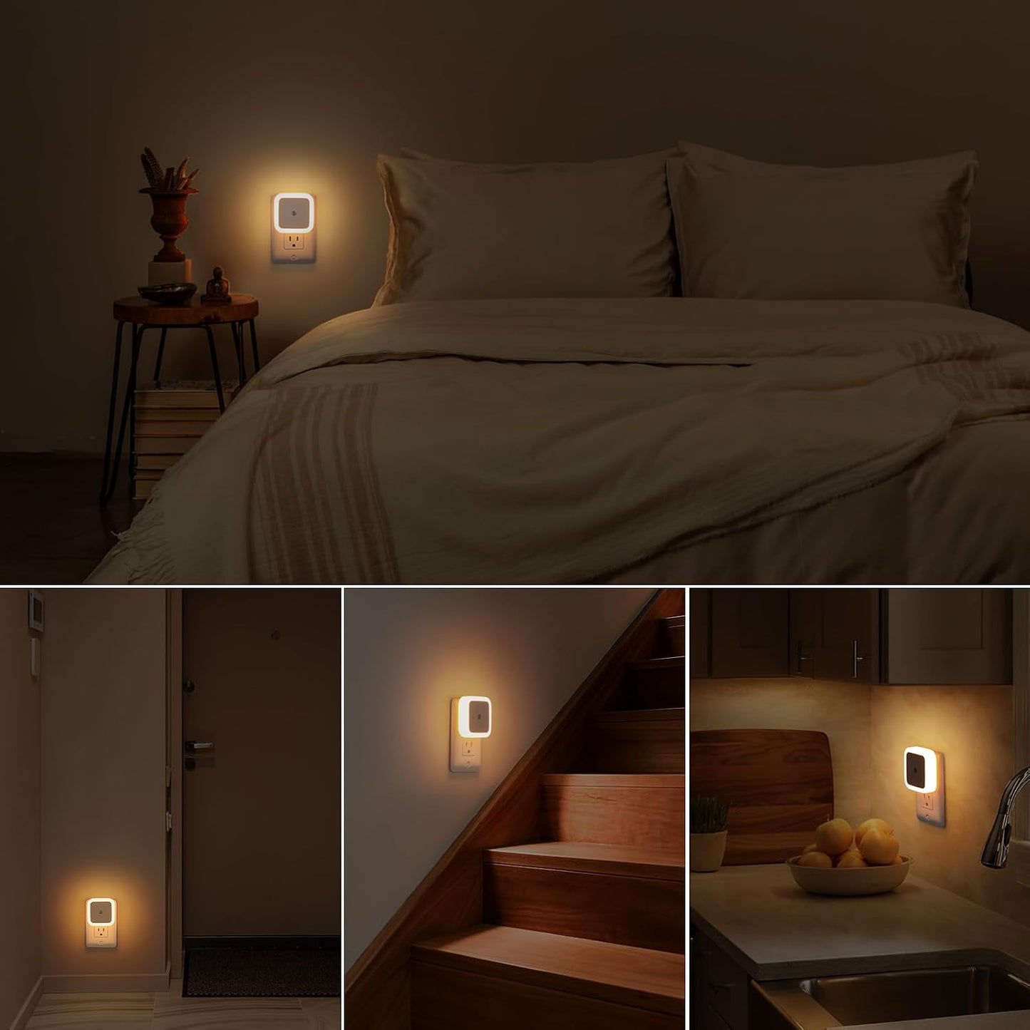 Sujeet Night Light, Night Lights Plug into Wall 8-Pack, Nightlight Plug in Night Light, Dusk to Dawn Night Lamp Led (Warm White)