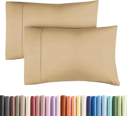 King Pillow Cases Set of 2 - Ultra Soft Cozy Pillowcase Covers - White | Hotel Quality, Comfortable Bedding for Women, Men, Kids & Teens, Machine Washable Pillow Protectors, 2 Piece Set, King Size