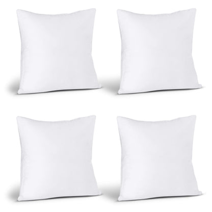 Utopia Bedding Throw Pillows, Decorative 18x18 Pillow Inserts, Set of 4 | Down alternative pillow insert with plush fluffy fill for beds sofas couches and chairs. Suitable for indoor outdoor use.