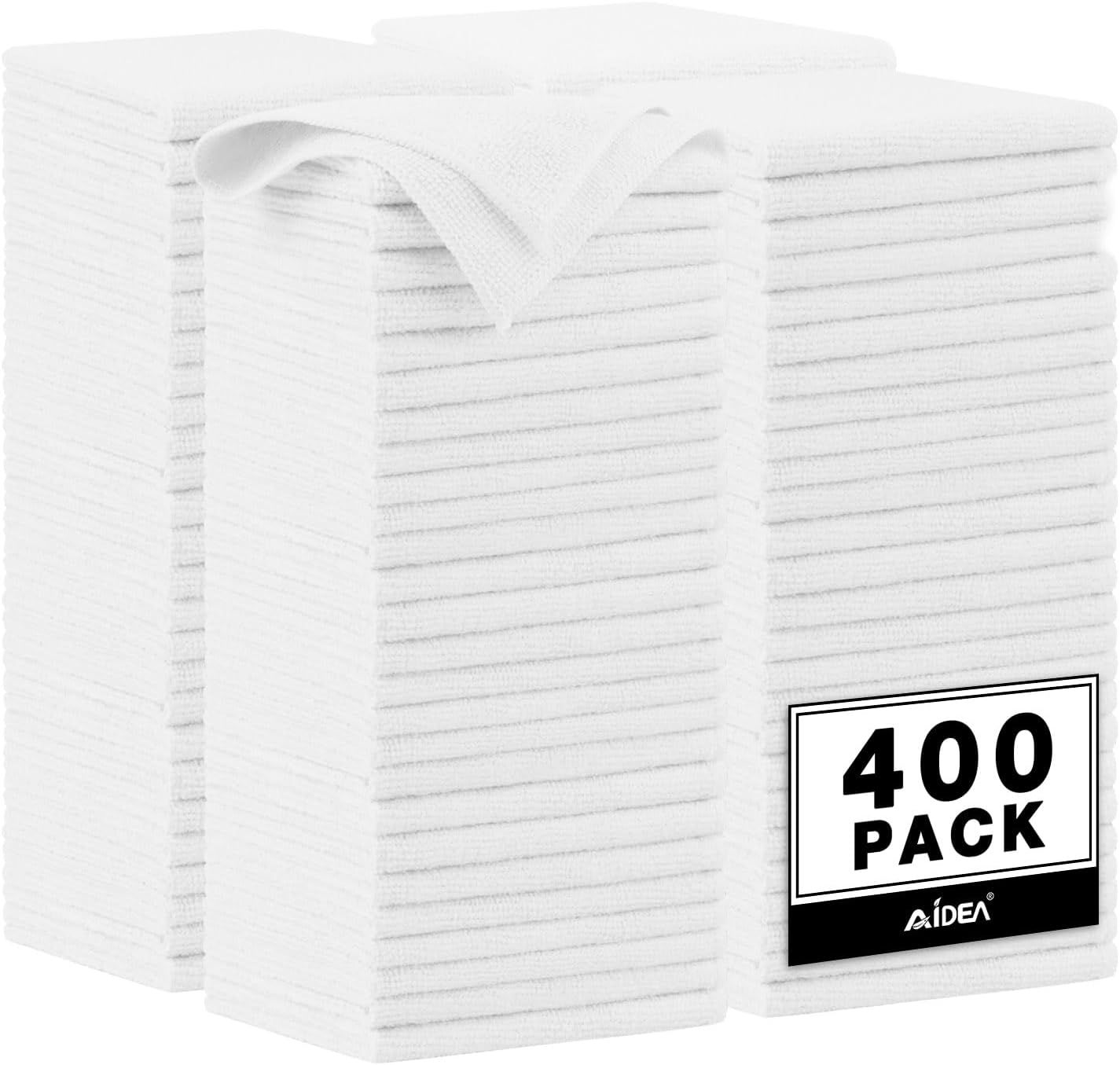 AIDEA Microfiber Cleaning Cloth-50PK, Microfiber Towels for Cars, 12×12" | Premium Wash Cloths, Dusting Cloth Cleaning Rags, Absorbent Towels for SUVs, House, Kitchen, Window, Cleaning Supplies