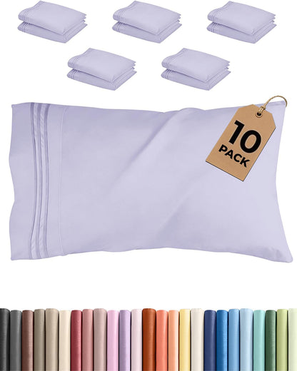 King Pillow Cases Set of 2 - Ultra Soft Cozy Pillowcase Covers - White | Hotel Quality, Comfortable Bedding for Women, Men, Kids & Teens, Machine Washable Pillow Protectors, 2 Piece Set, King Size