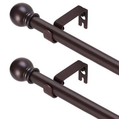 GXOACKJ Curtain Rods for windows 32-48 inch, 5/8 inch Decorative Curtain Rod Set, Matte Black Splicing Heavy Duty Metal Curtain Rod with Brackets