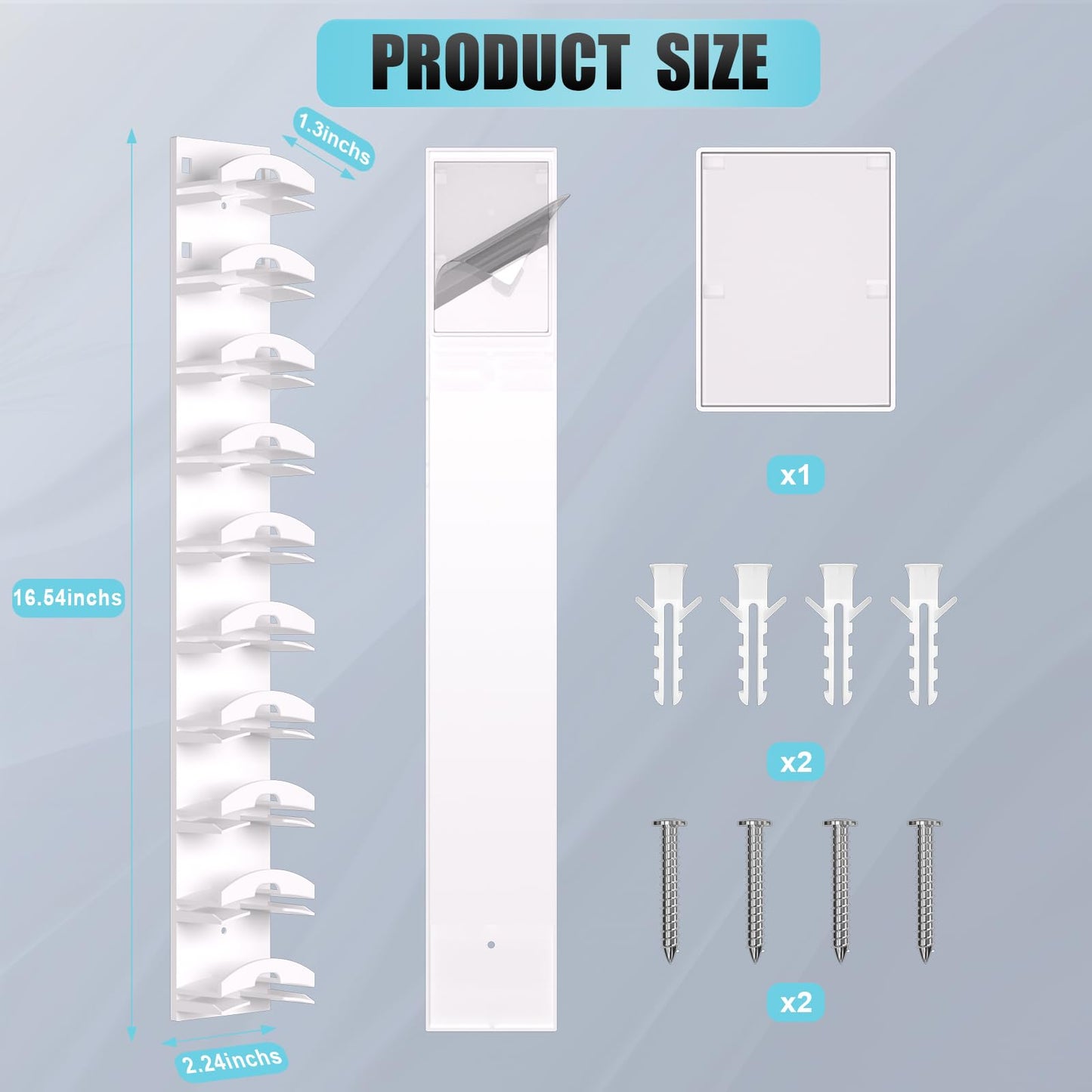 Hat Organizer for Baseball Caps 2Pack, Hat Rack for Wall with Strong Adhesive Hold up to 20 Hats, Hat Hanger Holder Display for Door Closet, Cap Organizer Storage Multilayer Two Mounting Option(Black)