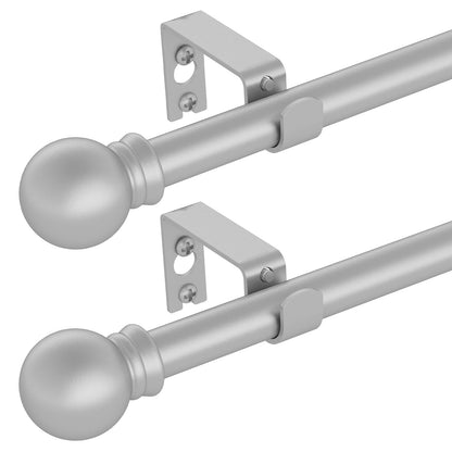 GXOACKJ Curtain Rods for windows 32-48 inch, 5/8 inch Decorative Curtain Rod Set, Matte Black Splicing Heavy Duty Metal Curtain Rod with Brackets