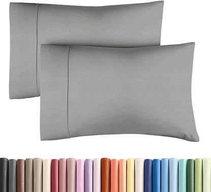 King Pillow Cases Set of 2 - Ultra Soft Cozy Pillowcase Covers - White | Hotel Quality, Comfortable Bedding for Women, Men, Kids & Teens, Machine Washable Pillow Protectors, 2 Piece Set, King Size