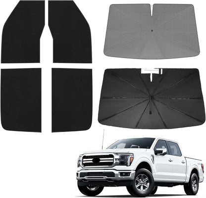 KUST Windshield Sun Shade for Toyota Tacoma Accessories 2016-2025 2026 2Dr 4Dr Pickup Truck, Custom Fit Car Front Window Sunshade Sun Visor Protector Foldable Blocks UV Rays Keep Car Cooler