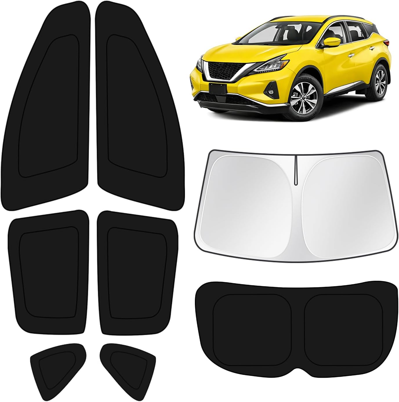 KUST Windshield Sun Shade for Toyota Tacoma Accessories 2016-2025 2026 2Dr 4Dr Pickup Truck, Custom Fit Car Front Window Sunshade Sun Visor Protector Foldable Blocks UV Rays Keep Car Cooler