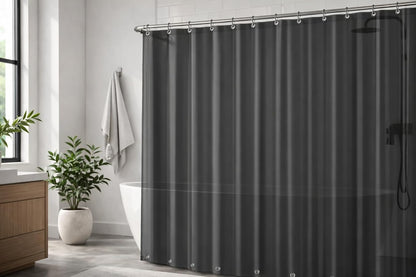 EHZNZIE White Shower Curtain Liner 72x72, PEVA Waterproof Bath Curtain, No Chemical Smell, 3 Weighted Magnets, Durable with Rustproof Metal Grommets