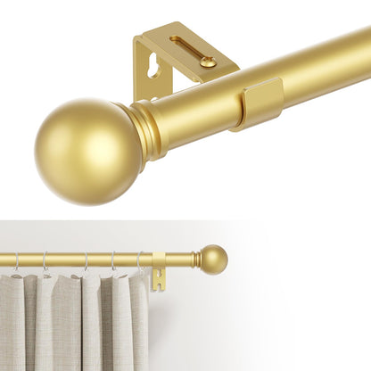 GXOACKJ Curtain Rods for windows 32-48 inch, 5/8 inch Decorative Curtain Rod Set, Matte Black Splicing Heavy Duty Metal Curtain Rod with Brackets