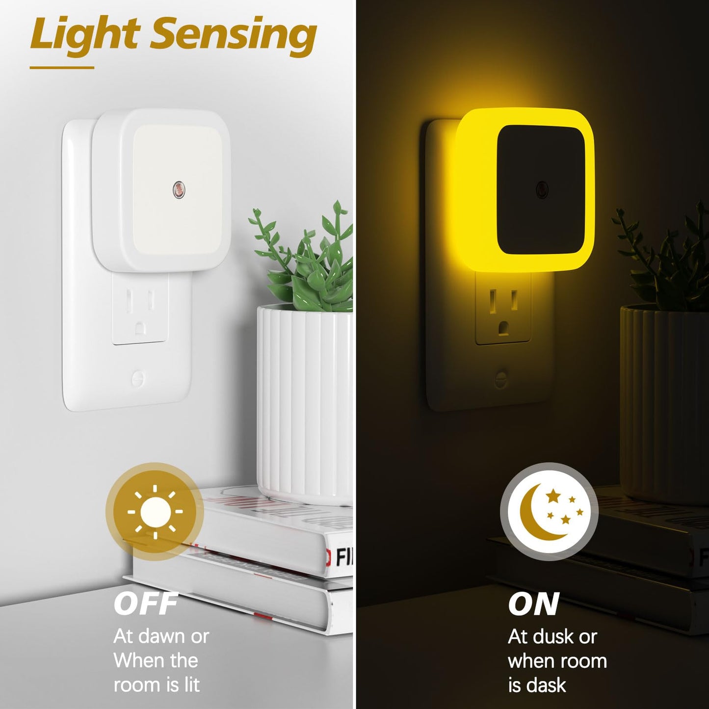 Sujeet Night Light, Night Lights Plug into Wall 8-Pack, Nightlight Plug in Night Light, Dusk to Dawn Night Lamp Led (Warm White)