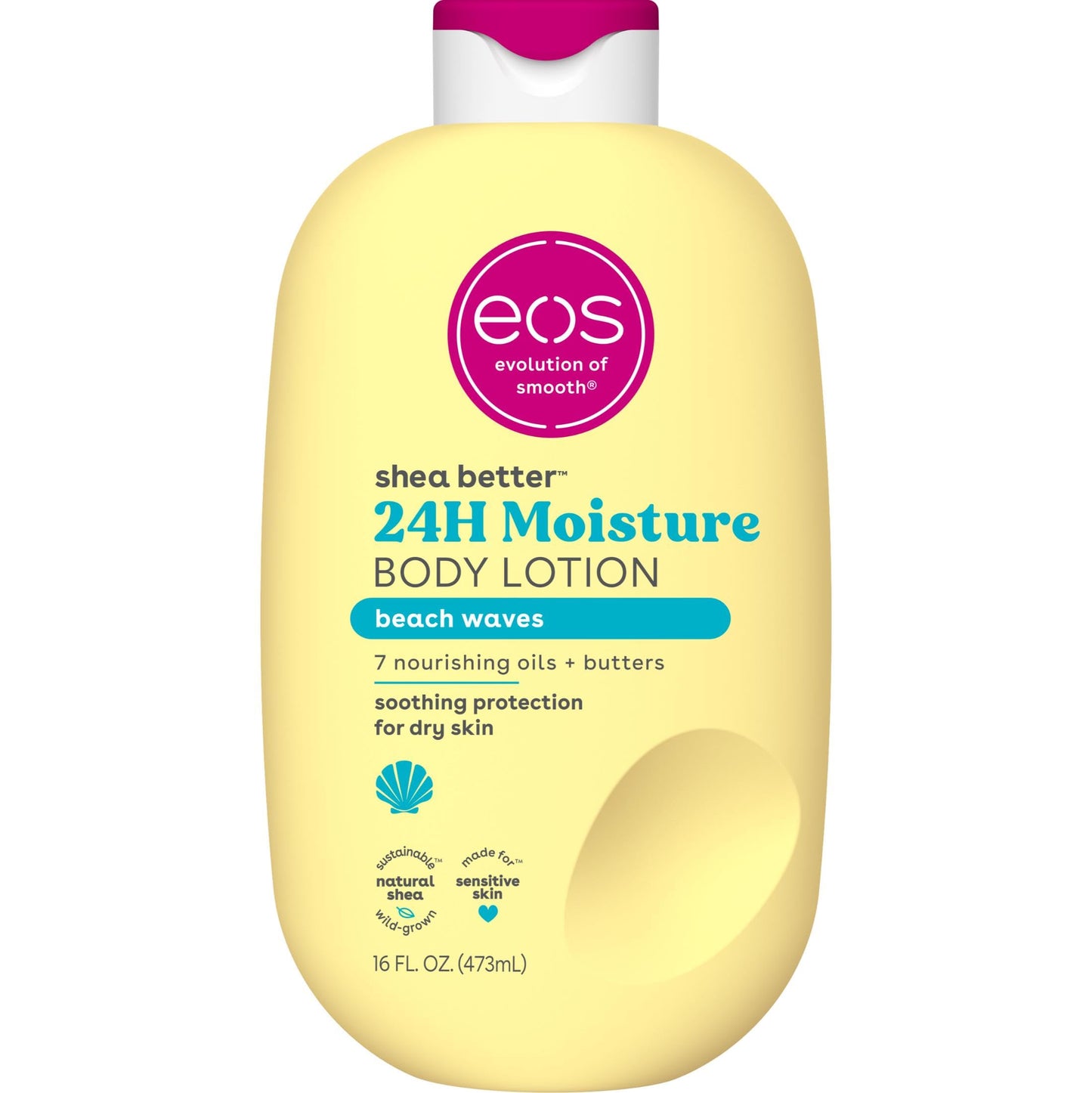 eos Shea Better Body Lotion- Vanilla Cashmere, 24-Hour Moisture, 16 fl oz